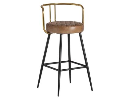 Luxusní kožená barová židle Elkins 89cm