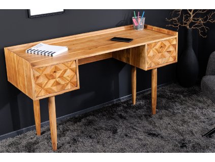 Designový dřevěný psací stůl Anne 130cm akácie honey
