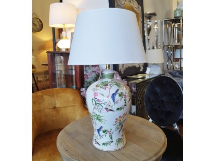 Stylová porcelánová lampa Pajaros 62cm