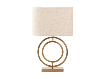 Moderní kovová stolní lampa Nella Gold 58cm