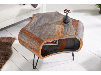 Stylový konferenční stolek Scorpion 60cm palisandr šedý