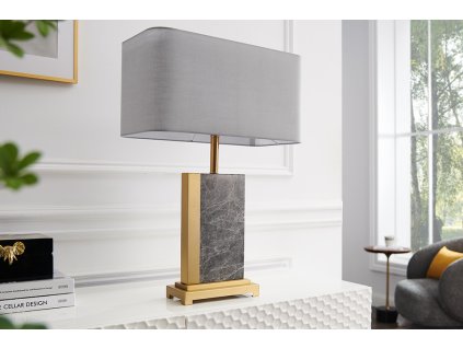 Luxusní lampa Elegancia 65cm mramor zlatá/šedá