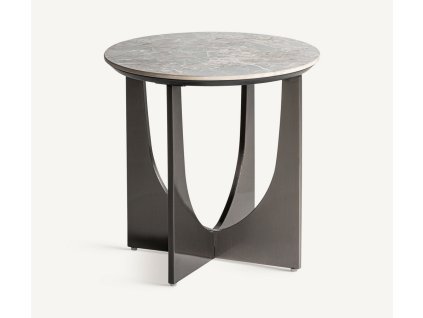 Luxusní příruční odkládací stolek Anaheim 50cm vzhled mramoru