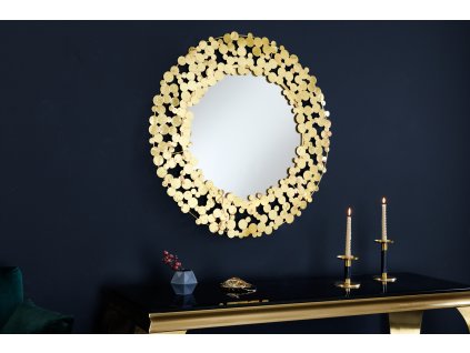 Designové kulaté zrcadlo Coins 80cm zlaté