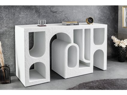 Designový konzolový stolek Art White 120cm beton