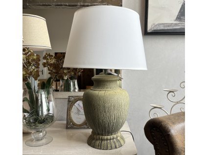 Luxusní kovová lampa ELLA French Verde 68cm se stínidlem