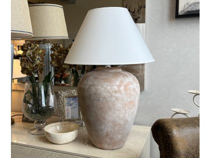 Luxusní terakotová lampa Amphora 68cm se stínidlem