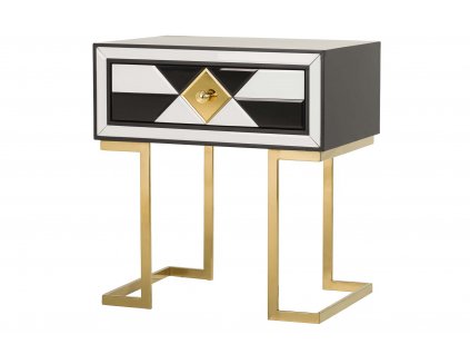Designový noční stolek Pop-Art Monaco II 59cm zlatá