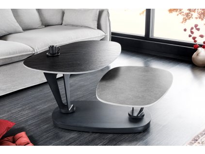 Luxusní konferenční stolek Movement 160cm keramika šedý