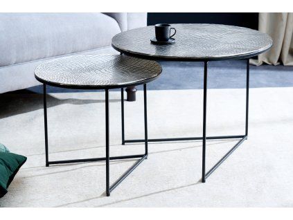 Designový set 2 konferenčních stolků v interiéru