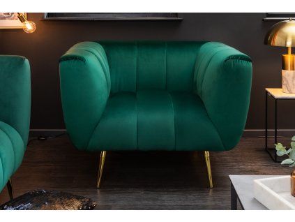 Originální křeslo Classy smaragdové
