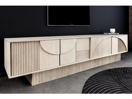 Originální TV stolek Circle Deco 200 cm mango bílé