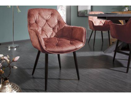 Designová židle Milla hnědý potah