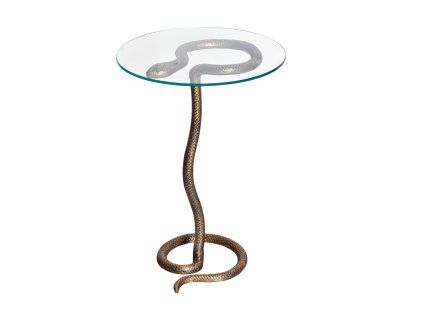 Příruční stolek Snake 60 cm mosaz kovový design