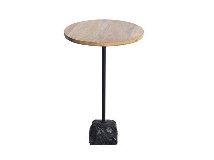 Příruční stolek Trayful 55 cm mango mramor kov