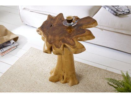 Odkládací stolek Root 60 cm teak masiv