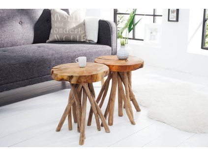 Příruční stolek Root 45 cm masivní teak