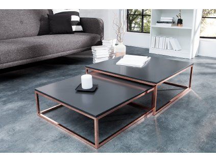 Designový set dvou konferenčních stolků v interiéru