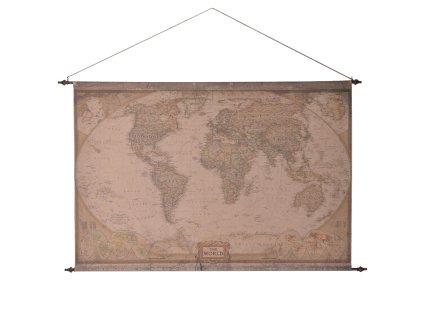 Elegantní mapa světa z kůže