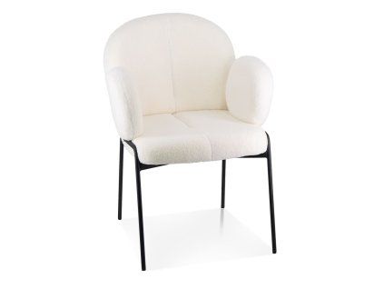 Moderní bílé křeslo Kaiho 88 cm