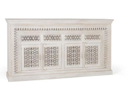 Masivní komoda v barvě antique white