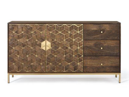 Art deco příborník mango zlatý kov