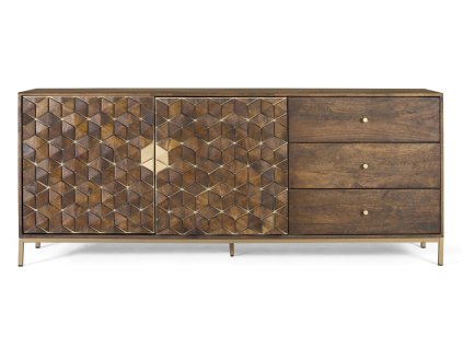 Luxusní Art-Deco příborník z mangového dřeva
