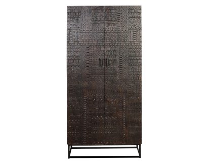 96292 orientalni satni skrin jeroglifico 180cm masivni mango tmavy orech