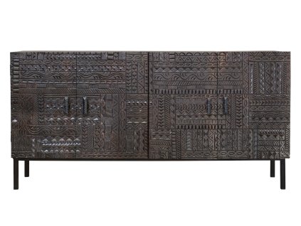 96310 luxusnivyrezavany pribornik jeroglifico 180cm masivni mango