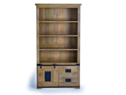 96358 drevena industrialni knihovna jupiter vysoka 185cm mango
