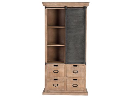 96433 industrialni drevena knihovna industrial gin 180cm mango
