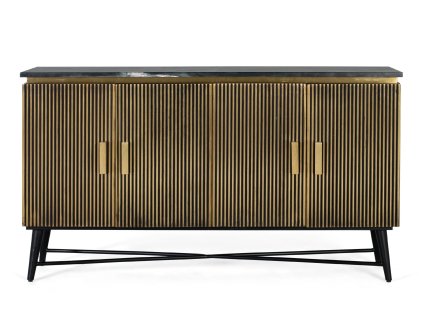 96445 luxusni art deco pribornik sambhal 150cm s cernou mramorovou deskou