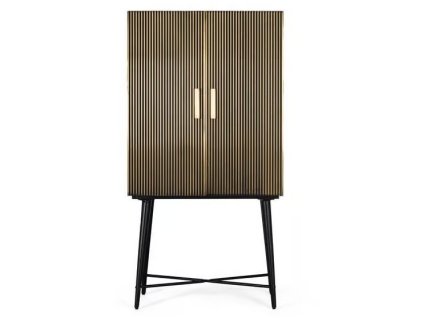 Vysoká dřevěná komoda ve stylu Art-Deco