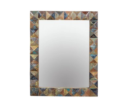 96496 nastenne drevene zrcadlo diamante 100x80cm barevne