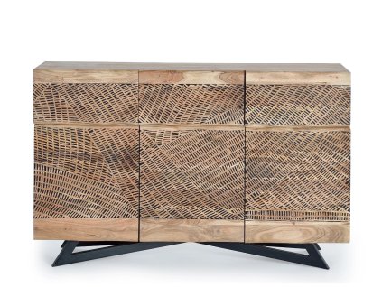 96499 6 stylovy dreveny pribornik yakarta 140cm akacie