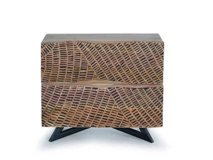 96511 designovy zasuvkovy nocni stolek yakarta 57cm akacie
