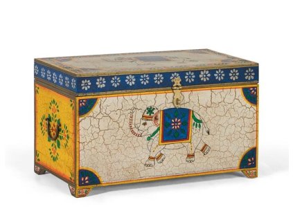 96577 orientalni rucne malovana truhla baul 60cm