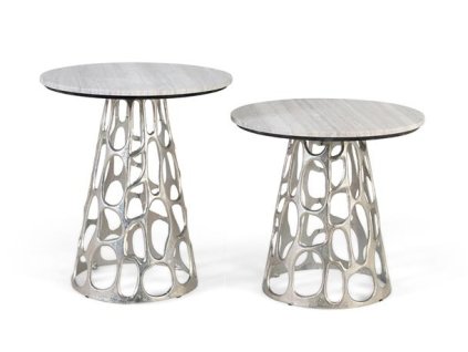 Designový set dvou stolků Silver