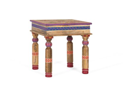 96955 orientalni barevny stolek surat 46cm ctvercovy