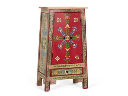 96964 orientalni rucne malovana skrinka ratlam 92cm cervena