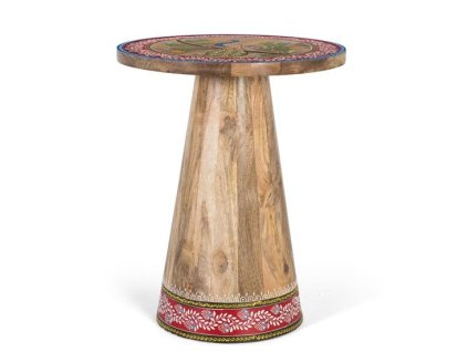 97024 orientalni malovany prirucni stolek surat 56cm mango