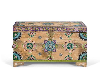 97033 drevena orientalni truhla surat 81cm mangove drevo