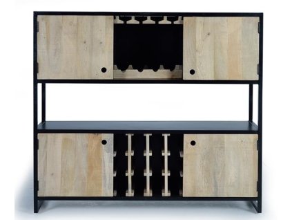 97108 designova vinoteka z mangovniku