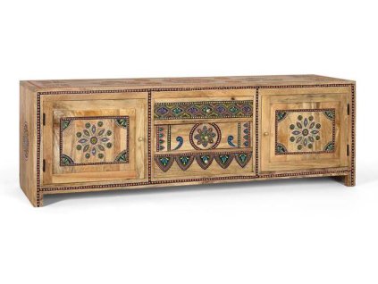 97528 1 designovy tv stolik s rucne malovanymi detailami