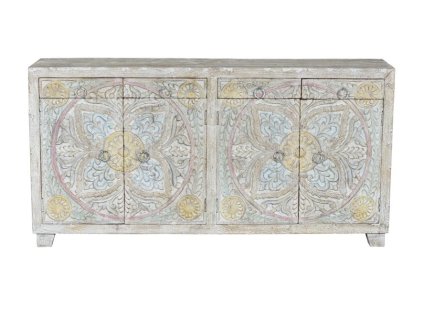 97933 designova komoda s rucne vyrezavanymi detailami
