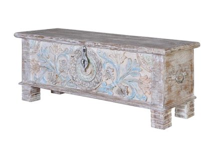 97975 stylova truhla s rucne vyrezavanymi detailami