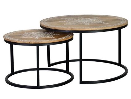 98029 4 moderne stoliky z mangoveho dreva