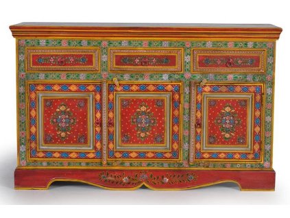 98284 2 orientalna komoda s rucne malovanymi detailami