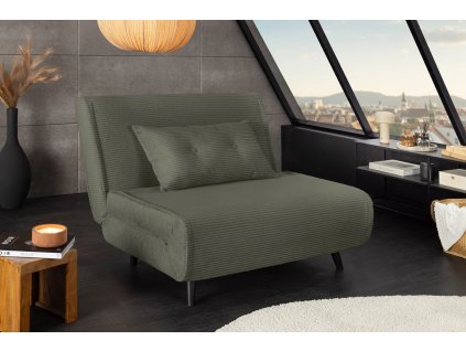 Stylové manšestrové křeslo Smart rozkládací