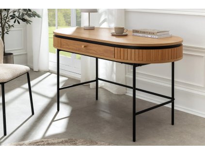 Retro dýhovaný psací stůl Luminia dub